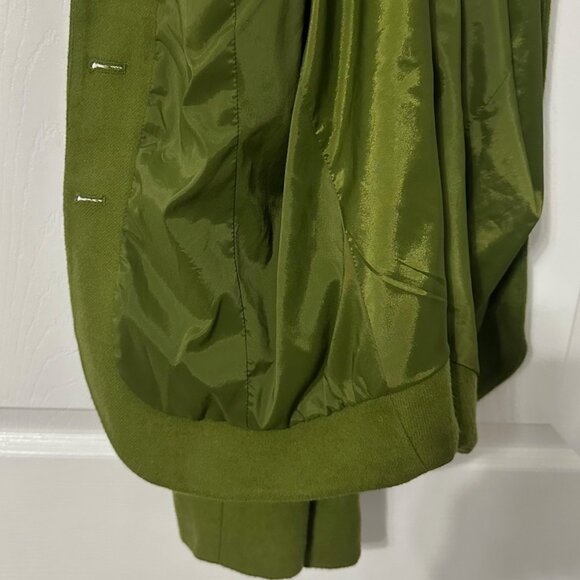 Etcetera Green Wool Vintage Military Style Jacket, Size 4 - Picture 6 of 9